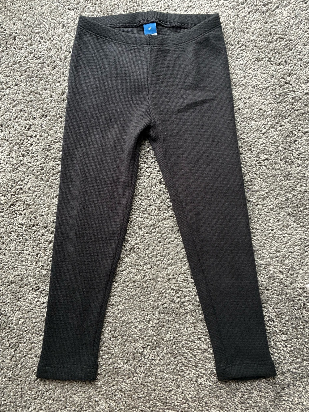 Cozy black waffle knit leggings toddler girls 4t old navy NWT